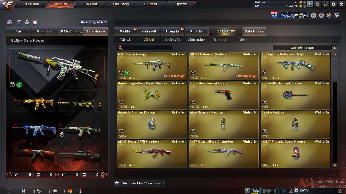 shop acc cf uy tin gia re